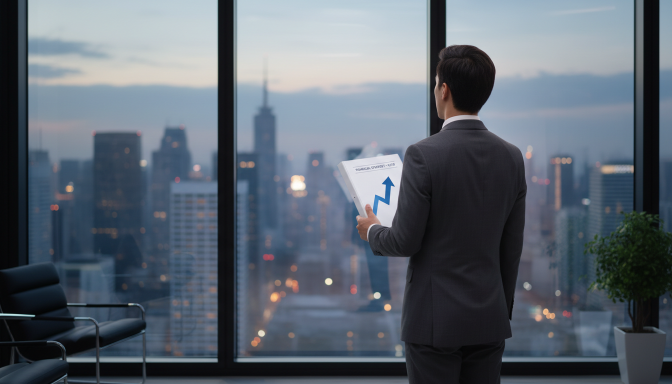 Человек, смотрящий в окно, символизирующий новое финансовое начало